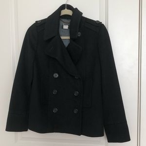 J Crew Black Pea Coat